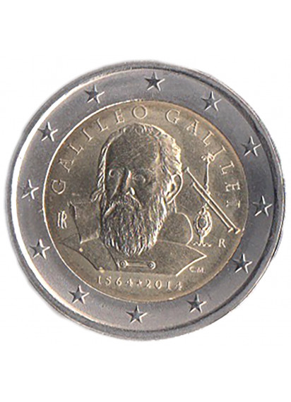 2014 - 2 Euro ITALIA 450° Galileo Galilei Fdc